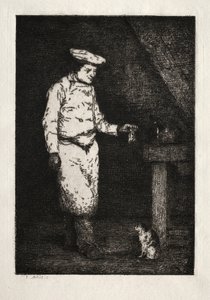 Das Frühstück der Katze von Auguste Theodule Ribot