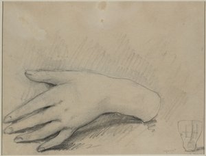 Studie einer Frauenhand, 1800er Jahre