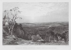 Bardon Hill, Blick nach Westen, Leicestershire von Thomas (after) Allom