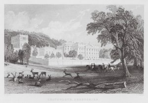 Chatsworth, Derbyshire (Gravur) von Thomas (after) Allom