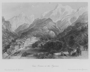 Eaux-Bonnes, in den Pyrenäen (Gravur)