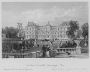 Gartenfront des Luxemburgs, Paris (Stich)