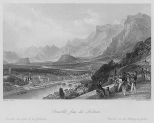 Grenoble, von der Festung (Stich)