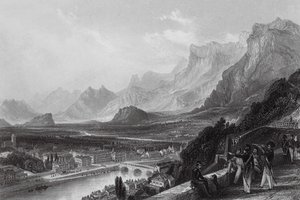Grenoble, von der Festung (Gravur)