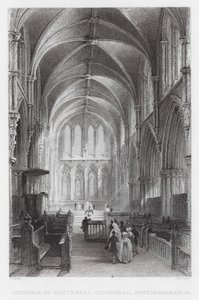 Innenraum der Kathedrale von Southwell, Nottinghamshire von Thomas (after) Allom