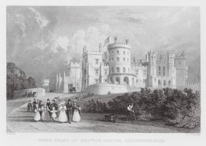 Südfront von Belvoir Castle, Leicestershire von Thomas (after) Allom