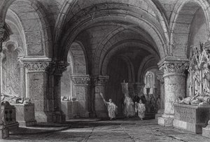 Gräber der Könige in der Krypta von St. Denis von Thomas (after) Allom
