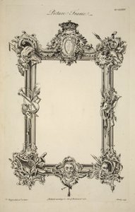 Entwurf für einen Bilderrahmen, veröffentlicht 1761 (Gravur)