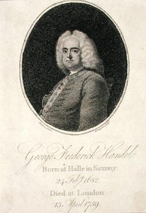 Georg Friedrich Händel (1685-1759) graviert von W. Chapman von Thomas (after) Hudson