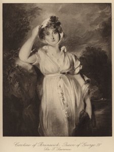 Caroline von Braunschweig, Königin von König Georg IV. (Gravur)