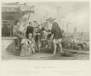 Chinesische Katzenhändler von Thomas Allom