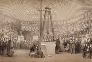 Prinz Albert legt den ersten Stein der neuen Royal Exchange, London, 17. Januar 1842 von Thomas Allom