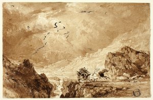 Die Postkutsche in den Alpen von Thomas Allom