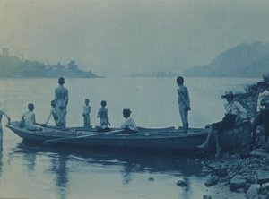 Jungen mit einem Boot, Ohio River, nahe Wheeling, West Virginia von Thomas Anshutz
