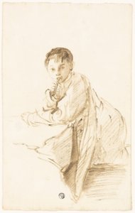 Kind mit Musikinstrument von Thomas Barker