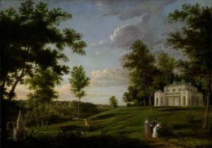 Südostansicht von "Sedgeley Park", dem Landsitz von James Cowles Fisher, Esq. von Thomas Birch