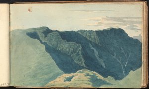 Album mit Landschafts- und Figurenstudien: Berglandschaftsszene von Thomas Bradshaw