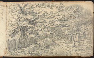 Album mit Landschafts- und Figurenstudien: Ländliche Straße bei Potten End