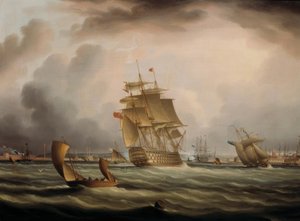 Schiffe vor Portsmouth von Thomas Buttersworth