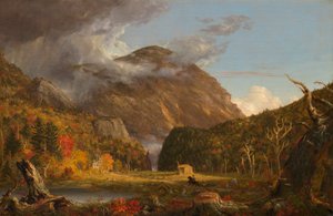 Ansicht des Gebirgspasses genannt die Kerbe der Weißen Berge (Crawford Notch) von Thomas Cole