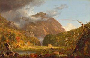 Ansicht des Bergpasses namens Notch der Weißen Berge Crawford Notch von Thomas Cole