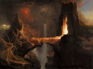 Vertreibung. Mond und Feuerschein