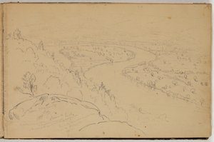 Panorama der Oxbow am Connecticut River, gesehen vom Mount Holyoke von Thomas Cole