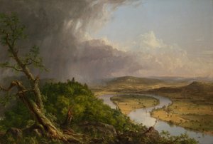 Blick vom Mount Holyoke, Northampton, Massachusetts, nach einem Gewitter - Der Oxbow, 1836 von Thomas Cole
