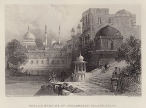 Baoli und Überreste von Jehanghirs Palast, Delhi