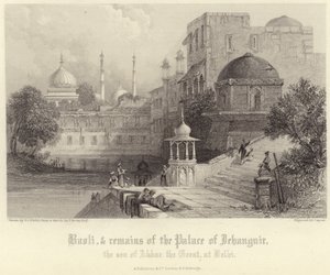 Baoli und Überreste des Palastes von Jehanguir