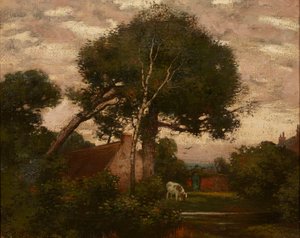 Landschaft mit Vieh am Wasser von Thomas Corson Morton