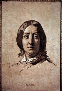 Porträt von George Sand (Zeichnung von Thomas Couture, 1859) von Thomas Couture