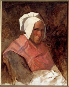 Porträt von Marie Simonet. Gemälde von Thomas Couture von Thomas Couture