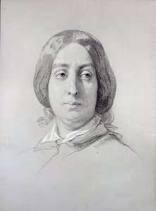 Porträt der Schriftstellerin George Sand (1804-1876) Aurore Dupin, Baronin Dudevant. Zeichnung von Thomas Couture (1815-1879) 1844 Paris, Musée de la Vie Romantique