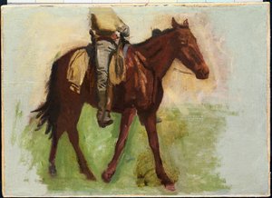 Skizze für "Cowboys in den Badlands" von Thomas Cowperthwait Eakins