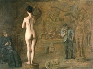 William Rush (1756-1833) schnitzt seine allegorische Figur des Schuylkill River