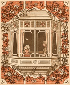 Heimleben: Kinder am Erkerfenster von Thomas Crane