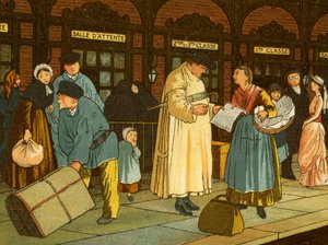 Bahnsteig am Bahnhof in Nordfrankreich von Thomas Crane