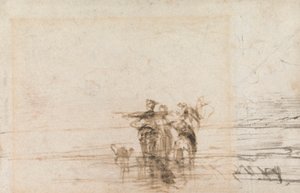 Krabbenfischer am Ufer von Thomas Creswick