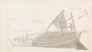 Fischerboot mit kleinem Beiboot daneben