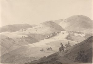 Ansicht des Gouverneurshauses in St. Helena von Thomas Daniell