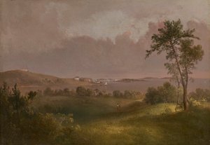 Blick auf den Hafen von Boston von Dorchester Heights von Thomas Doughty