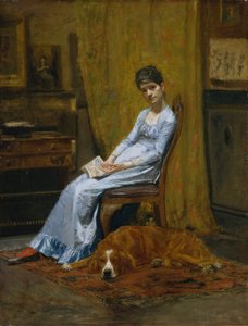 Die Frau des Künstlers und sein Setterhund, ca. 1884-89 von Thomas Eakins