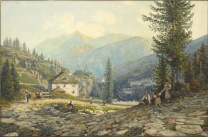 Ansicht der Residenz von Erzherzog Johann in den Gasteiner Thermen