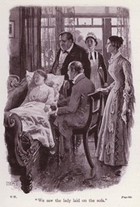 Illustration für Die Frau in Weiß von Wilkie Collins von Thomas Eyre Macklin