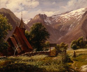 Tjugum Kirche, Balestrand von Thomas Fearnley