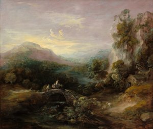 Berglandschaft mit Brücke, ca. 1783-1784