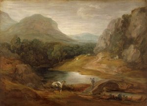 Felsige Landschaft mit einer Brücke
