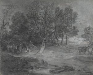 Waldlandschaft mit Zigeunerlager von Thomas Gainsborough