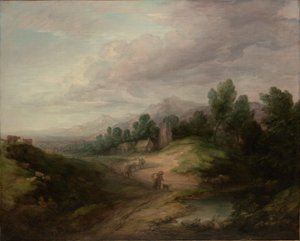 Bewaldete Hügellandschaft von Thomas Gainsborough